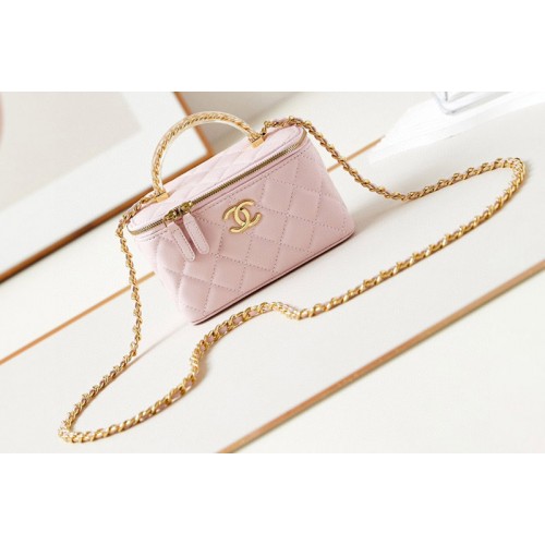 Chanel AP3768 Clutch on Chain bag in Light Pink Lambskin Chanel AP3768 Clutch on Chain bag in Light Pink Lambskin