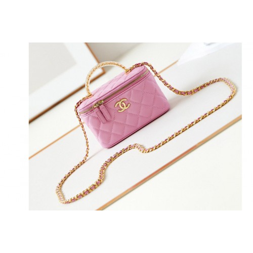 Chanel AP3768 Clutch on Chain bag in Dark Purple Lambskin