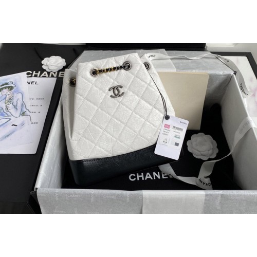 Chanel A94485 Gabrielle Backpack in White Calfskin Chanel A94485 Gabrielle Backpack in White Calfskin