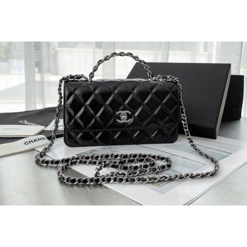Chanel AP3954 Clutch With Chain Bag in Black Lambskin