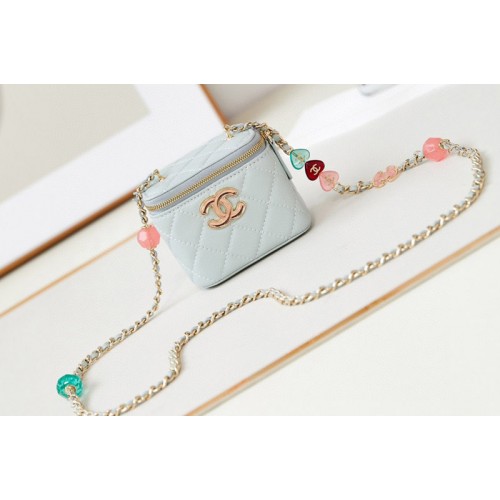 Chanel AP3941 Clutch With Chain Bag in Light Blue Lambskin