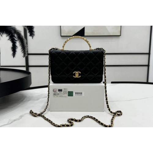 Chanel AP3944 Wallet on Chain in Black Shiny Lambskin