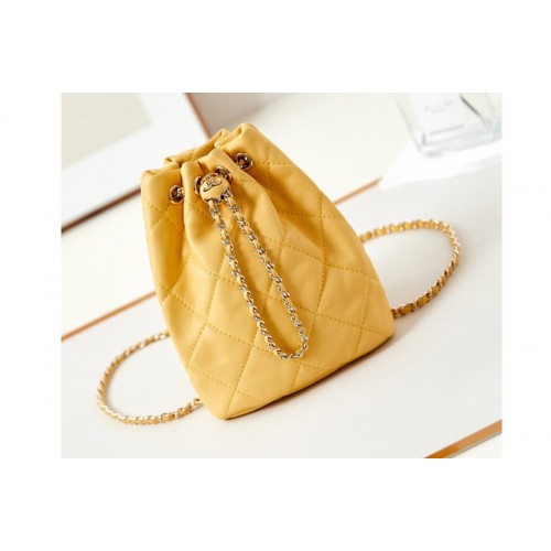 Chanel AS4810 Backpack in Yellow Shiny Lambskin Chanel AS4810 Backpack in Yellow Shiny Lambskin