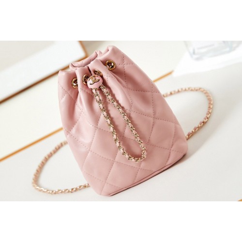 Chanel AS4810 Backpack in Pink Shiny Lambskin