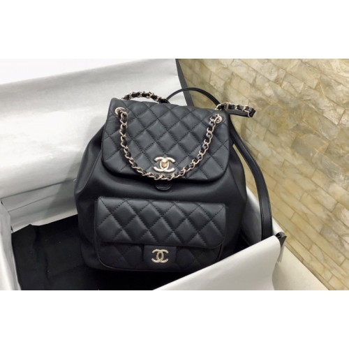 Chanel AS2908 Small Backpack in Black Grained Calfskin