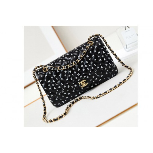 Chanel A01112 Classic 11.12 Handbag in Black Leather