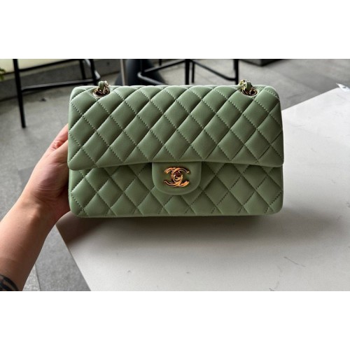 Chanel A01112 Classic 11.12 Handbag in Green Lambskin