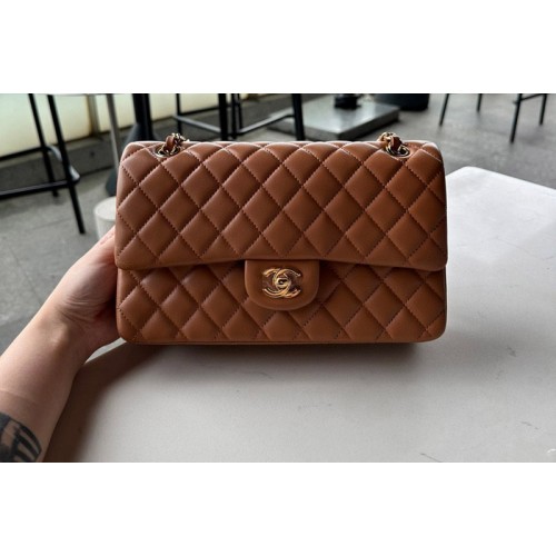 Chanel A01112 Classic 11.12 Handbag in Dark Brown Lambskin