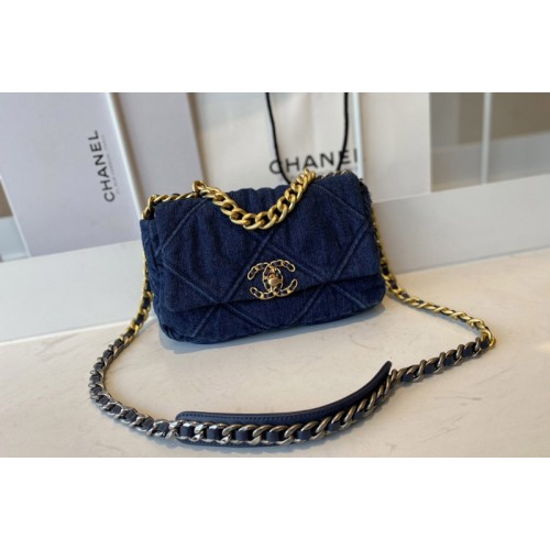 Chanel 19 AS1160 Handbag in Navy Blue Denim Chanel 19 AS1160 Handbag in Navy Blue Denim