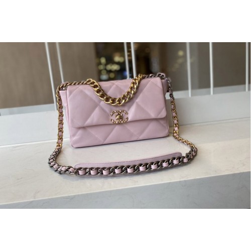 Chanel 19 Large Handbag AS1161 in Pink Lambskin Leather Chanel 19 Large Handbag AS1161 in Pink Lambskin Leather