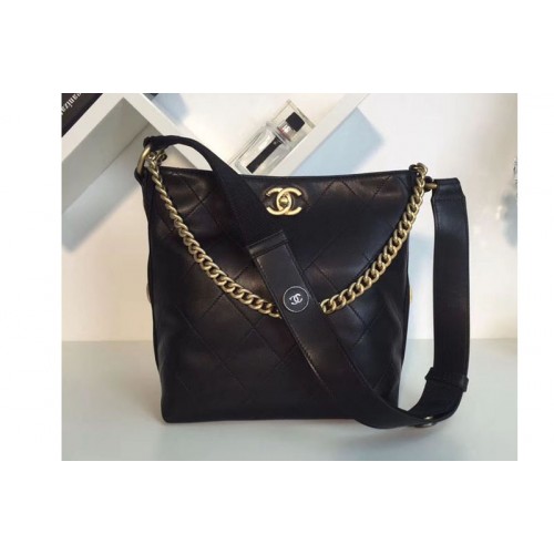Chanel Calfskin Hobo Handbag Black A57573