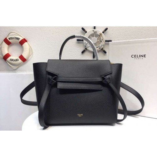 Celine Grained Calfskin Belt Bag 8069 Black Celine Grained Calfskin Belt Bag 8069 Black