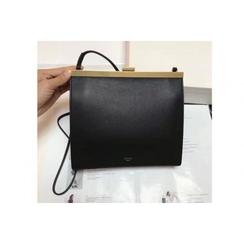 Celine Mini Clasp In Natural Calfskin Crossbody Bags Black