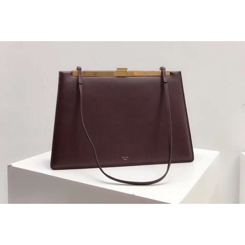 Celine Clasp In Natural Calfskin Crossbody Bags Bordeaux Celine Clasp In Natural Calfskin Crossbody Bags Bordeaux