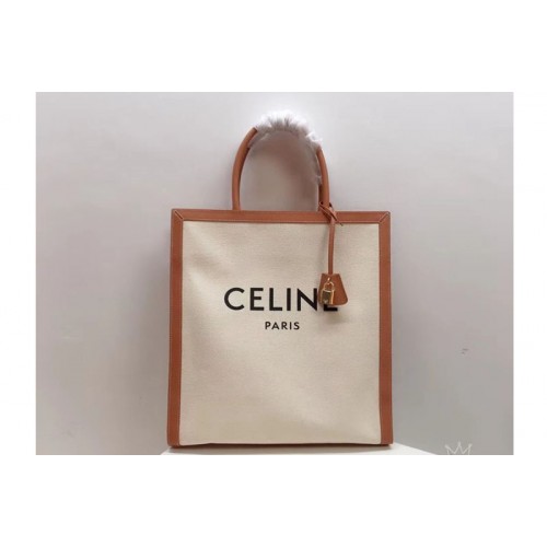Celine Horizontal Vertical Tote Bags in Canvas with Celine print and calfskin