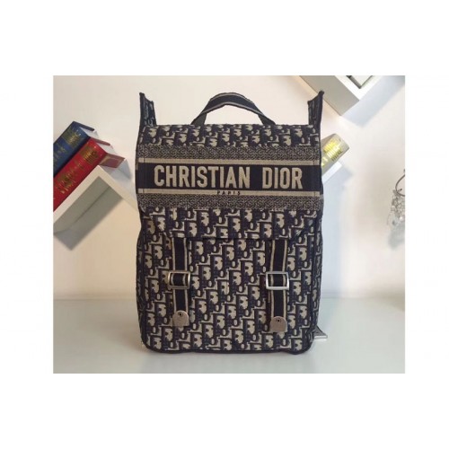 Dior M1293 Embroidered Canvas Small Backpack in Blue Dior Oblique embroidered canvas Dior M1293 Embroidered Canvas Small Backpack in Blue Dior Oblique embroidered canvas
