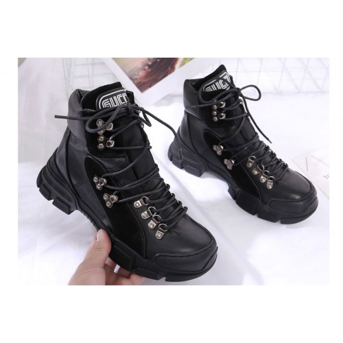 Mens Womens Gucci Flashtrek sneaker Black Leather Mens Womens Gucci Flashtrek sneaker Black Leather