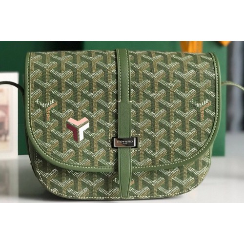 Goyard Belvedere PM bag in Green Goyardine Canvas Goyard Belvedere PM bag in Green Goyardine Canvas