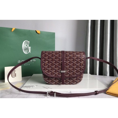 Goyard Belvedere PM bag in Burgundy Goyardine Canvas Goyard Belvedere PM bag in Burgundy Goyardine Canvas