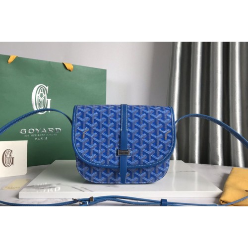 Goyard Belvedere PM bag in Blue Goyardine Canvas