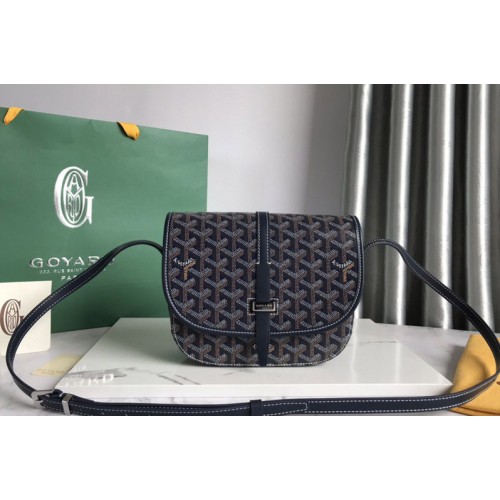 Goyard Belvedere PM bag in Navy Blue Goyardine Canvas