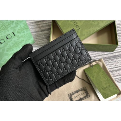 Gucci Signature leather card case in Black Signature leather Gucci Signature leather card case in Black Signature leather