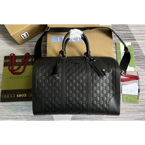 Gucci Embossed Duffle Bag in Black Microguccissima Logo Leather Gucci Embossed Duffle Bag in Black Microguccissima Logo Leather