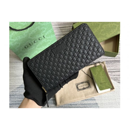 Gucci Zip Around Wallet in Microguccissima Logo Leather