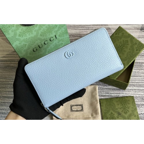 Gucci Marmont zip around wallet in Light Blue Leather Gucci Marmont zip around wallet in Light Blue Leather