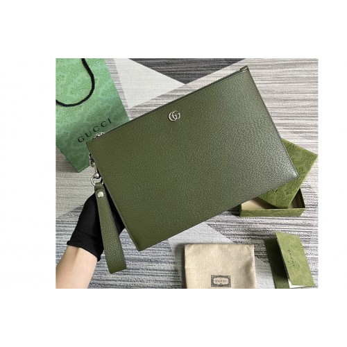 Gucci Marmont pouch in Green leather