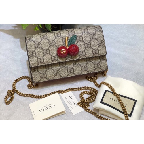 Gucci Supreme mini bag with cherries in Supreme canvas