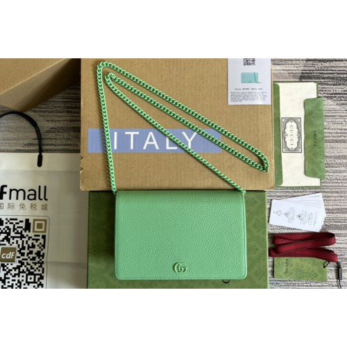Gucci Marmont mini chain bag in Green leather Gucci Marmont mini chain bag in Green leather