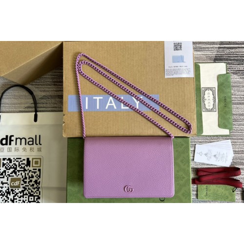 Gucci Marmont mini chain bag in Light pink leather