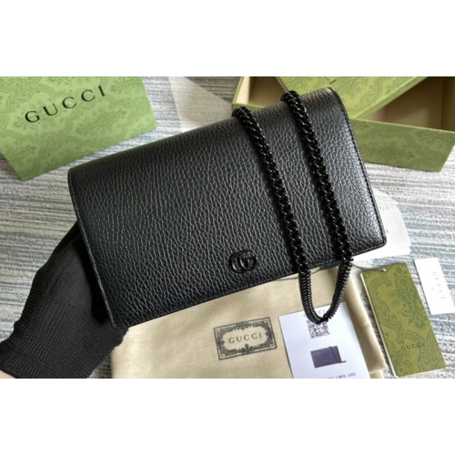 Gucci Marmont mini chain bag in Black leather