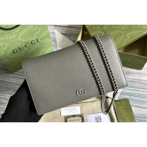 Gucci Marmont mini chain bag in Grey leather Gucci Marmont mini chain bag in Grey leather