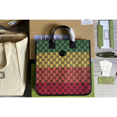 Gucci Childrens Tote Bag in Multicolor and ivory denim jacquard Gucci Childrens Tote Bag in Multicolor and ivory denim jacquard