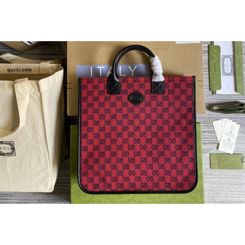 Gucci Childrens Tote Bag in Red and ivory denim jacquard Gucci Childrens Tote Bag in Red and ivory denim jacquard