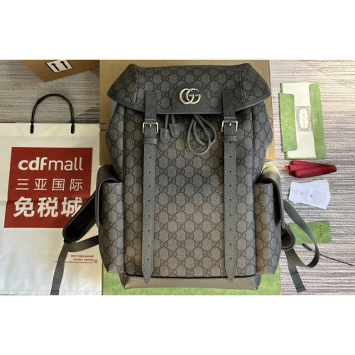 Gucci Ophidia medium backpack in Grey and black Supreme canvas Gucci Ophidia medium backpack in Grey and black Supreme canvas