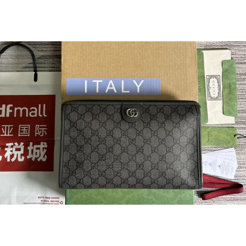 Gucci Ophidia toiletry case in Grey and black Supreme canvas
