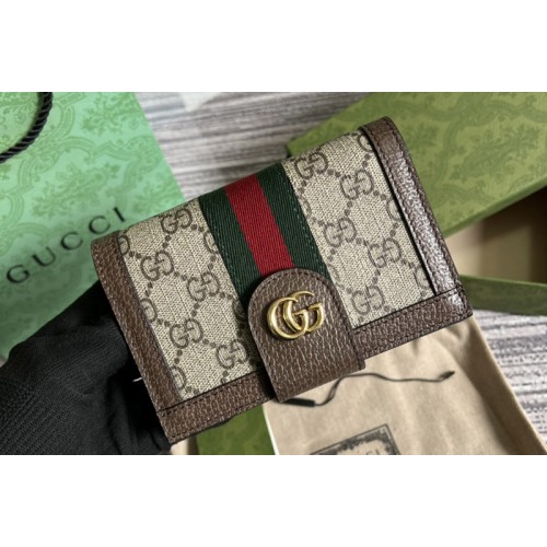 Gucci Ophidia passport case in Beige ebony Supreme canvas Gucci Ophidia passport case in Beige ebony Supreme canvas