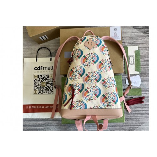 Gucci The North Face x Gucci backpack in White Nylon with Pink Leather Gucci The North Face x Gucci backpack in White Nylon with Pink Leather