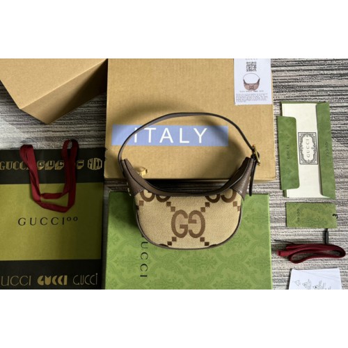 Gucci Ophidia jumbo mini bag in Camel and ebony jumbo canvas Gucci Ophidia jumbo mini bag in Camel and ebony jumbo canvas