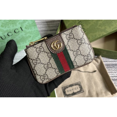 Gucci Ophidia key case in Beige and ebony Supreme canvas Gucci Ophidia key case in Beige and ebony Supreme canvas