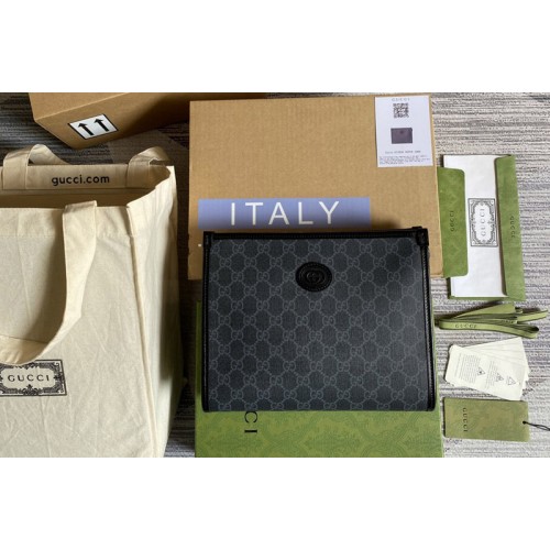 Gucci Beauty case with Interlocking G in Black Supreme canvas Gucci Beauty case with Interlocking G in Black Supreme canvas