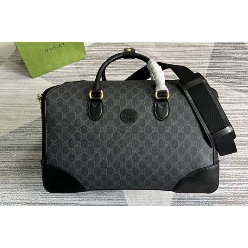 Gucci Duffle bag with Interlocking G in Black Supreme canvas Gucci Duffle bag with Interlocking G in Black Supreme canvas