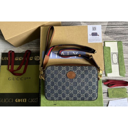 Gucci Ophidia Denim Bag in Blue Denim