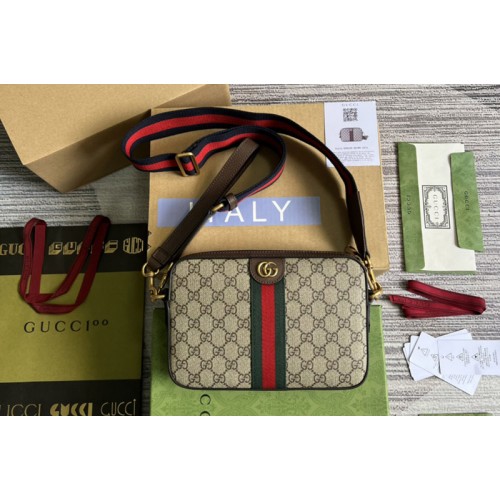 Gucci Ophidia shoulder bag in Beige and ebony Supreme canvas Gucci Ophidia shoulder bag in Beige and ebony Supreme canvas