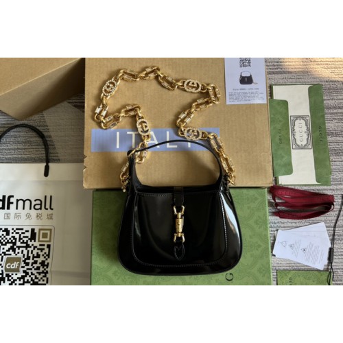 Gucci Jackie 1961 mini shoulder bag in Black patent leather Gucci Jackie 1961 mini shoulder bag in Black patent leather