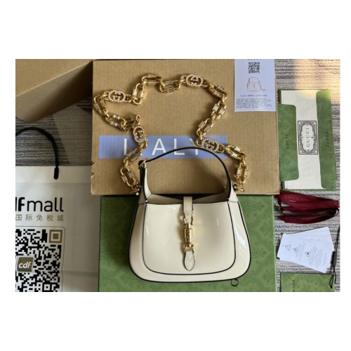 Gucci Jackie 1961 mini shoulder bag in White patent leather Gucci Jackie 1961 mini shoulder bag in White patent leather