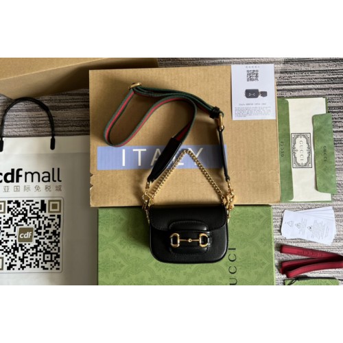 Gucci Horsebit 1955 strap wallet in Black leather Gucci Horsebit 1955 strap wallet in Black leather